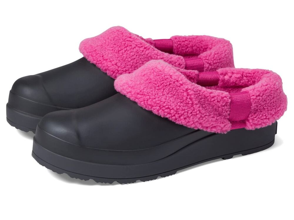 Hunter Play Sherpa Womens Size 10 Insulated Clog - Black / Prismatic Pink